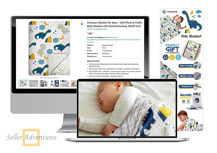 Baby blanket A+ Content design